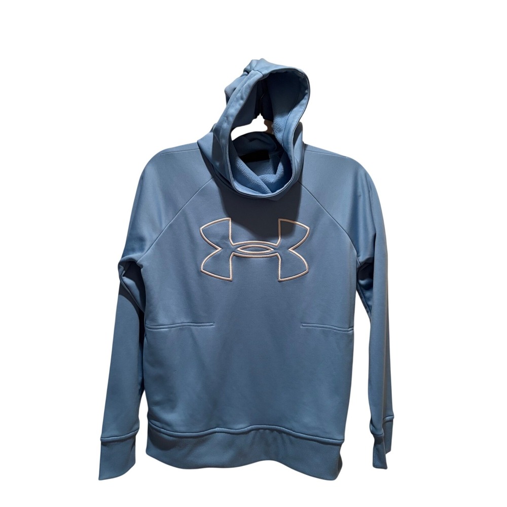 Under Armour ColdGear Loose Fit Fleece Hoodie Light Blue Small